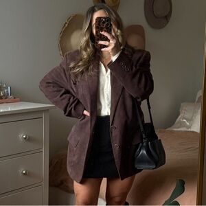 Vintage Brown Suede Blazer